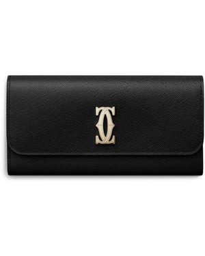 Cartier Leather C De International Wallet - Black
