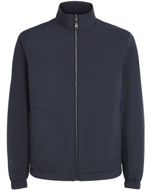 FIORONI CASHMERE Wool Reversible Bomber Jacket - Blue