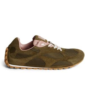 Bottega Veneta Suede Orbit Flash Trainers - Brown