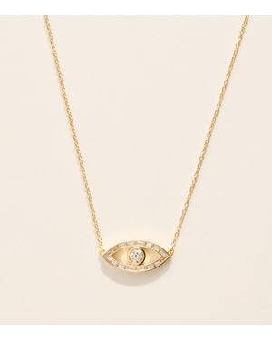 Jennifer Meyer And Diamond Open Evil Eye Necklace - Natural
