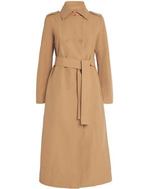 MAX&Co. Cotton-Blend Trench Coat - Natural