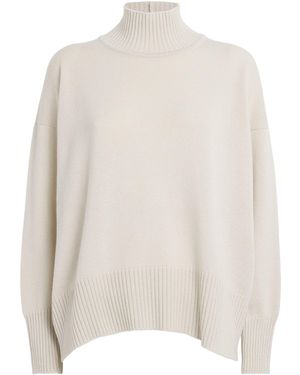 Eskandar Cashmere Rollneck Jumper - White