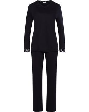 Hanro Cotton Moments Pajama Set - Black