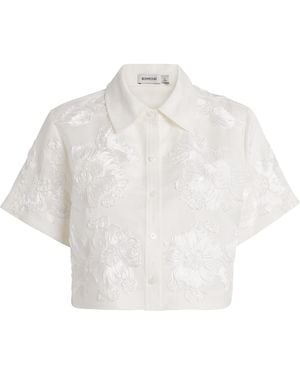 Jonathan Simkhai Linen-Blend Embroidered Callie Shirt - White