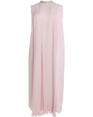 Marina Rinaldi Pleated Midi Dress - Pink