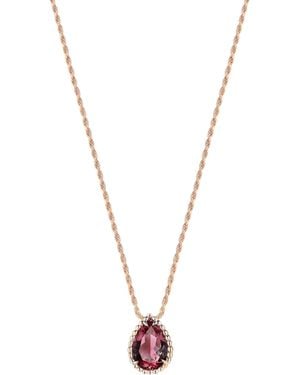 Boucheron Small Rose And Garnet Serpent Bohème Motif Necklace - Metallic