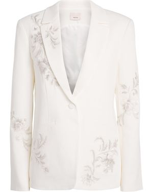 Cinq À Sept Rococo Embroidered Karlie Blazer - White