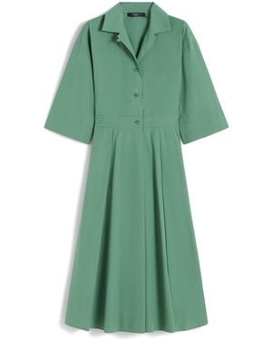 Weekend by Maxmara Cotton Midi Shirt Dress - Green