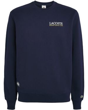 Lacoste X Roland-Garros Cotton Logo Sweatshirt - Blue