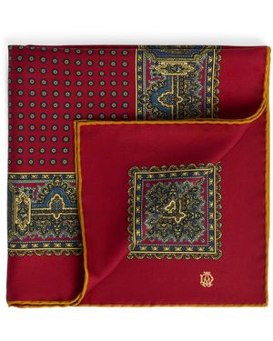 dunhill Silk Printed Neckerchief - Red