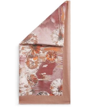 Colombo Cashmere-Silk Printed Scarf - Pink