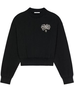 Givenchy Wool-Cotton Embellished Sweater - Black
