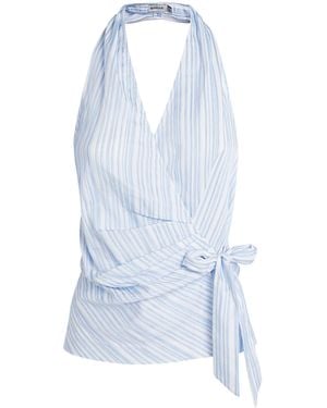 Jonathan Simkhai Bria Halterneck Top - Blue
