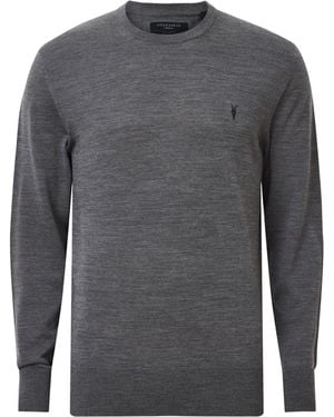 AllSaints Merino Wool Mode Jumper - Grey
