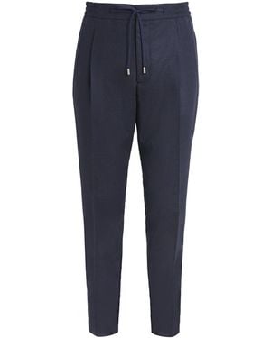 Lardini Virgin Wool Straight Trousers - Blue