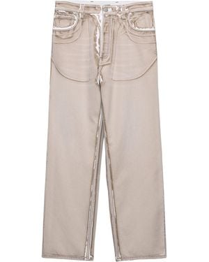 Prada Printed Straight Jeans - Grey