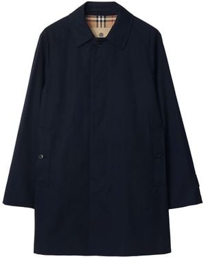 Burberry Organic Cotton Car Coat - Blue