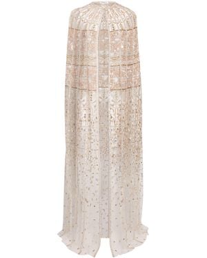 Zuhair Murad Embellished Cape - Natural