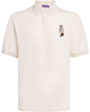 Ralph Lauren Cotton-Cashmere Polo Bear Polo Shirt - White