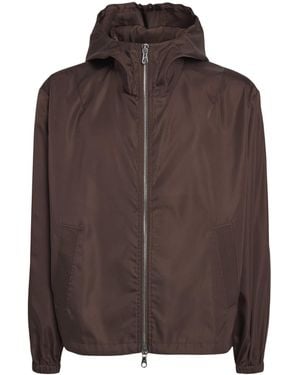 Cole Buxton Gabardine Windbreaker Jacket - Brown