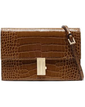 Tom Ford Mini Croc-Embossed Leather Mia Shoulder Bag - Brown