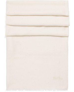 Max Mara Sequinned Scarf - White