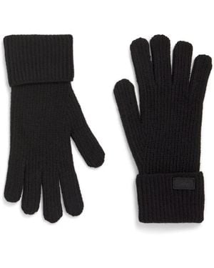 Weekend by Maxmara Virgin Wool Logo Gloves - Black