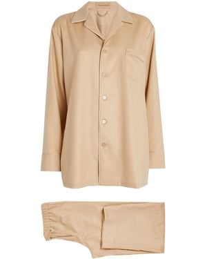 Olivia Von Halle Cashmere Vanderbilt Pyjamas - Natural