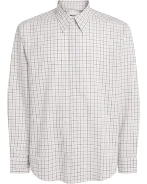 NN07 Organic Cotton Check Shirt - White