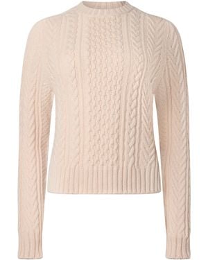 Johnstons of Elgin Cashmere Aran Jumper - Natural