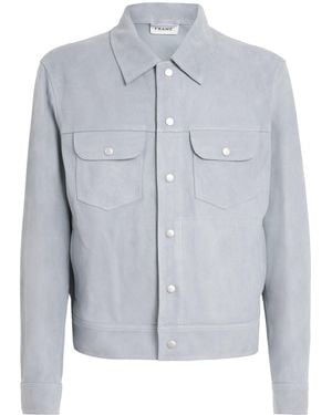 FRAME Suede Trucker Jacket - Blue
