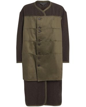 Comme des Garçons Wool-Blend Layered Overcoat - Green