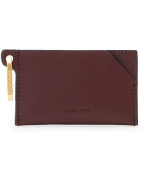 AllSaints Leather Hex Card Holder - Purple