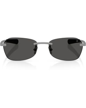 Moncler Orris Irregular Rectangle Sunglasses - Black