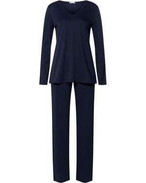 【HANRO】Vivia cotton and cotton-jersey pajama set パジャマ Hanro Vivia Embroidered Cottonbatiste And Jersey Pajama Set