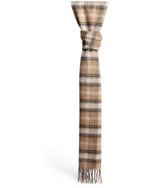 Harrods Cashmere Tartan Scarf - Metallic