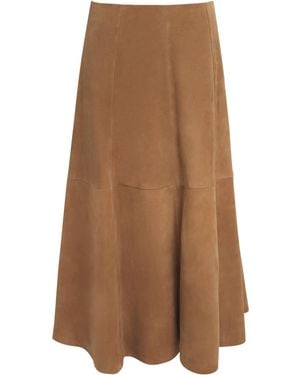 Jonathan Simkhai Suede Bonnie Midi Skirt - Brown