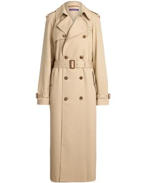 Ralph Lauren Silk Cotton Trench Coat - Natural