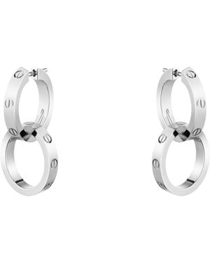 Cartier Love Double Hoop Earrings - White