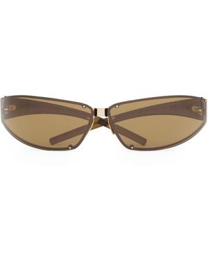 Saint Laurent Sl 963 Wraparound Sunglasses - Natural