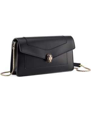 BVLGARI Serpenti Forever Chain Wallet - Black