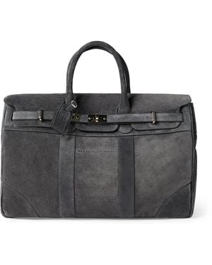 Brunello Cucinelli Suede Country Holdall - Black