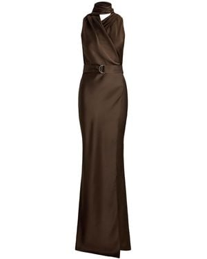 Ralph Lauren Silk Rynn Maxi Dress - Brown
