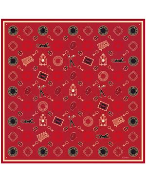 Cartier Silk Diabolo De Scarf - Red