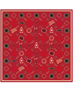 Cartier Silk Diabolo De Scarf - Red