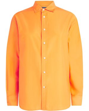 Polo Ralph Lauren Cotton-Silk Relaxed-Fit Shirt - Orange