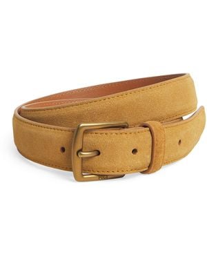 Polo Ralph Lauren Suede Buckle Belt - Natural