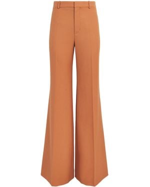 Chloé Wool Flared Pants - Brown
