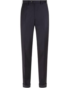 Brioni Wool Tailored Trousers - Blue
