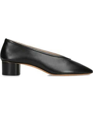 Le Monde Beryl Leather Luna Court Shoes 30 - Black